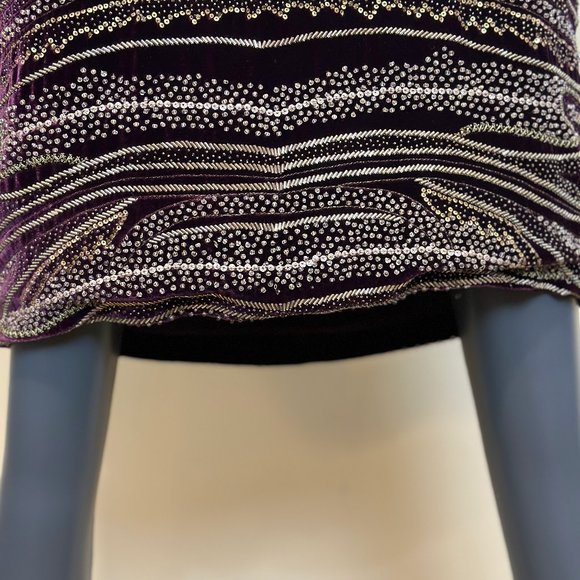 NAEEM KHAN Pre Fall 2010 Beaded Velvet Cocktail Dress - Picture 12 of 13